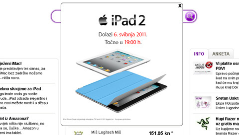 iPad2 u Hrvatskoj od 6. svibnja?