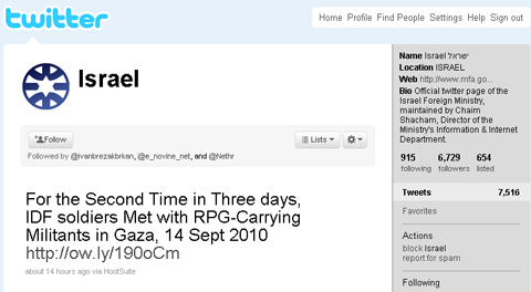 Izrael otkupio svoj Twitter account