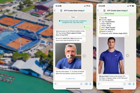 Posjetitelji turnira u Umagu s Infobipovim chatbotom mogu komunicirati u WhatsAppu