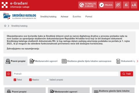 Pokrenut novi portal službenih dokumenata i informacija RH